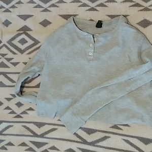 EUC gray cropped long sleeved wild fable